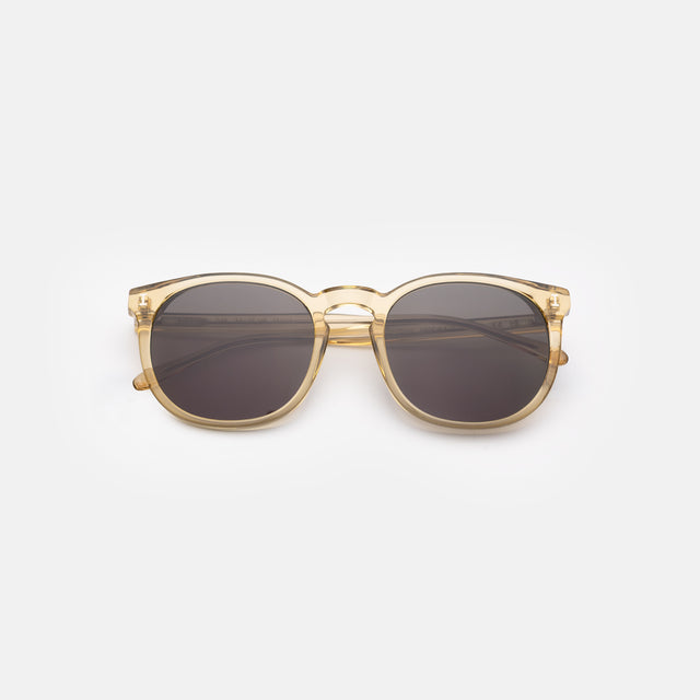 Eldridge 56 Sunglasses side view in Citrine / Grey Flat