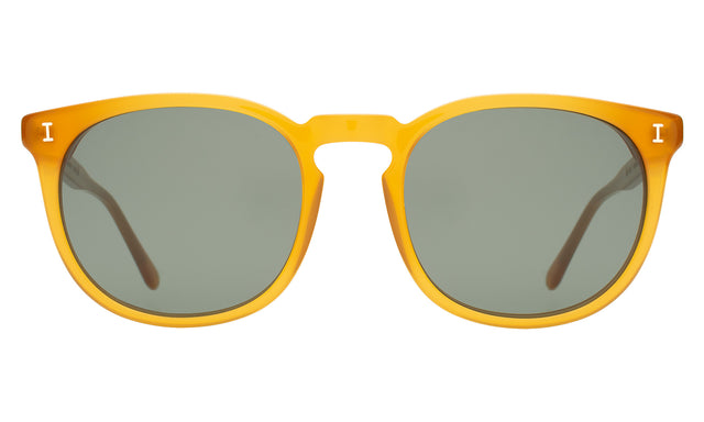 Eldridge 56 Sunglasses in Honey with Olive Flat