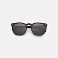 Front view of Eldridge 56 Sunglasses in Matte Black/Grey Flat