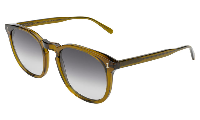 Eldridge 56 Sunglasses side view in Moss / Grey Flat Gradient