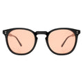 Front view of Eldridge Sunglasses in Black/Sunset Flat