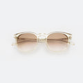 Front view of Eldridge Sunglasses in Champagne/Taupe Flat Gradient