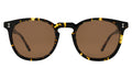 Front view of Eldridge Sunglasses in Flame/Brown Flat