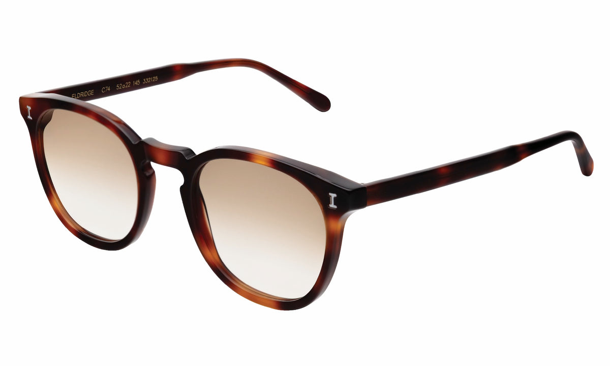 Eldridge Sunglasses in Havana with Taupe Flat Gradient lenses, side view