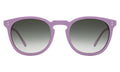 Front view of Eldridge Sunglasses in Matte Lavender/Olive Flat Gradient