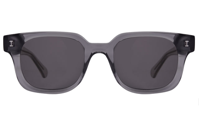 Ellison Sunglasses front view in Mercury with Grey Flat