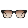 Front view of Ellison Sunglasses in Black/Brown Flat Gradient