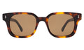 Front view of Ellison Sunglasses in Havana/Brown Flat