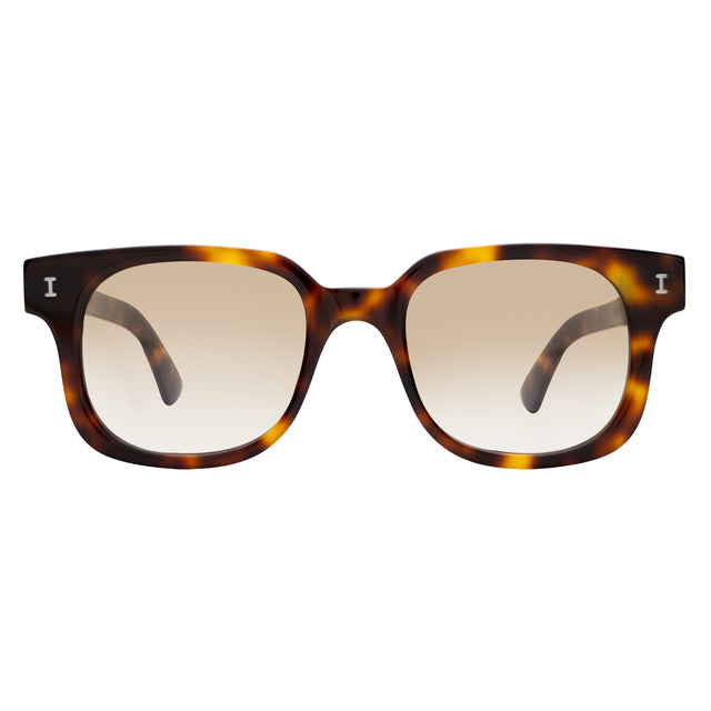 Ellison Sunglasses front view in Havana with Taupe Flat Gradient