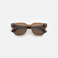 Front view of Ellison Sunglasses in Kohl/Brown Flat