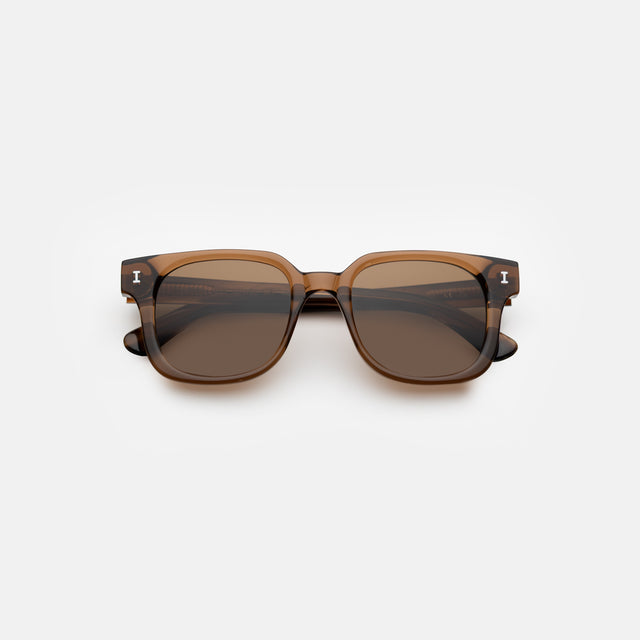 Ellison Sunglasses side view in Kohl / Brown Flat