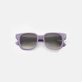 Front view of Ellison Sunglasses in Matte Lavender/Olive Flat Gradient