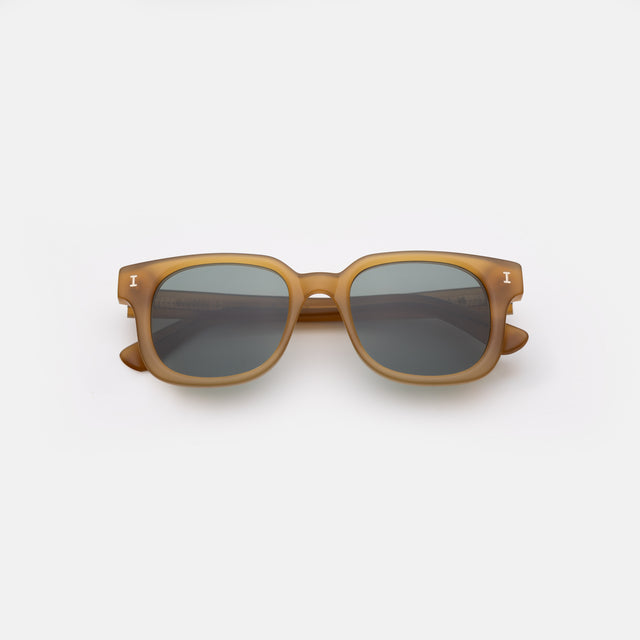 Ellison Sunglasses side view in Matte Honey / Olive Flat