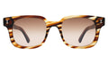 Front view of Ellison Sunglasses in Sand Dune/Brown Flat Gradient