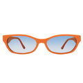 Front view of Encinitas Sunglasses in Aperol/Blue Gradient See Through
