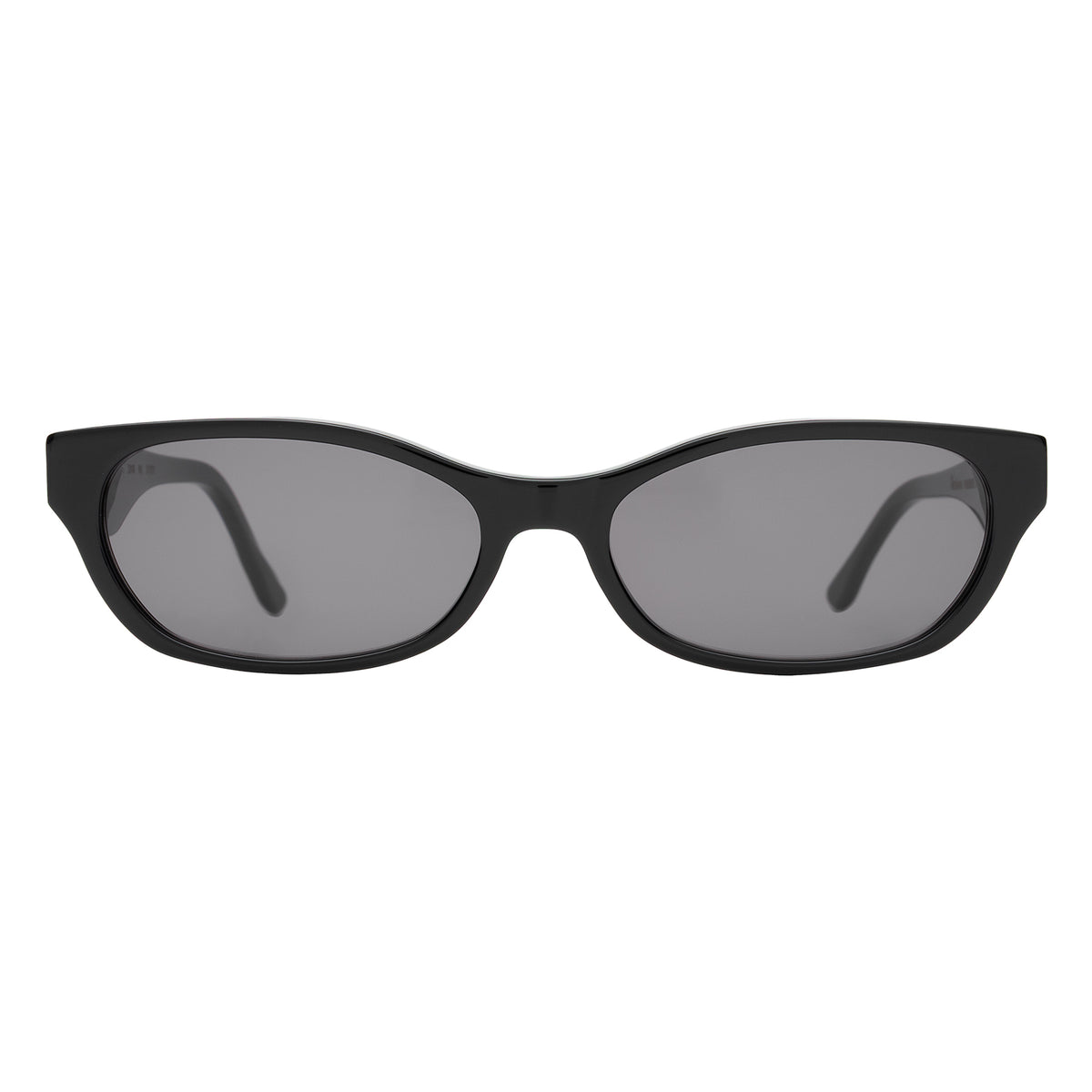 Encinitas Sunglasses in Black with Grey lenses, front view