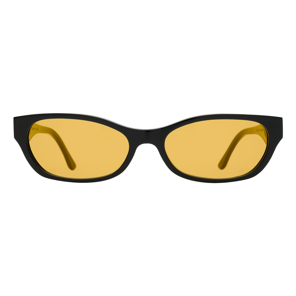 Encinitas Sunglasses in Black with Honey See Through lenses, front view