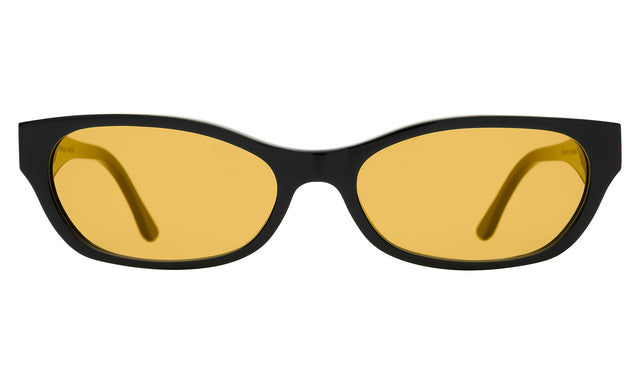 Encinitas Sunglasses front view in Black with Honey See Through