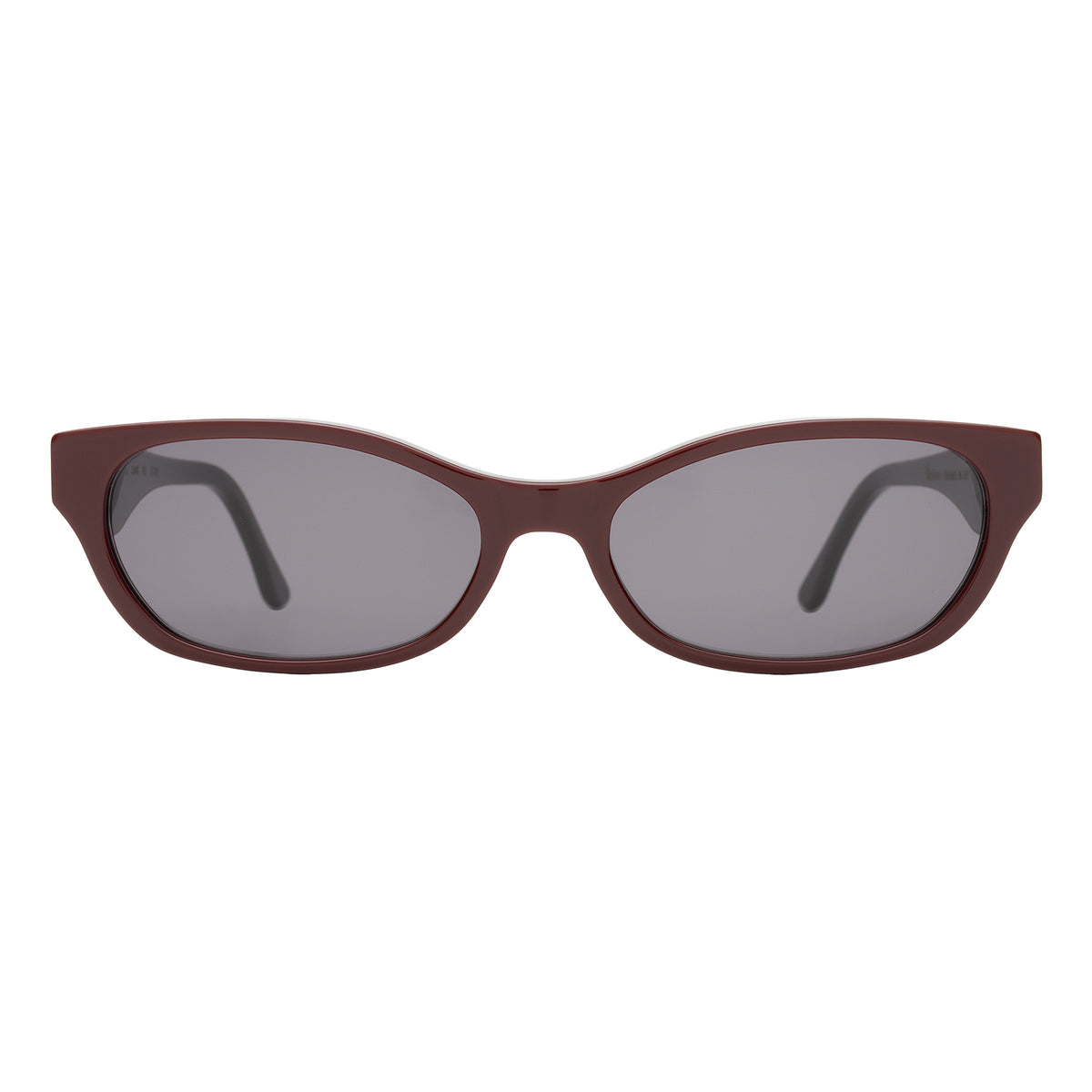 Encinitas Sunglasses in Bordeaux with Grey lenses, front view