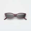 Front view of Encinitas Sunglasses in Bordeaux/Grey