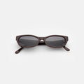Front view of Encinitas Sunglasses in Bordeaux/Grey