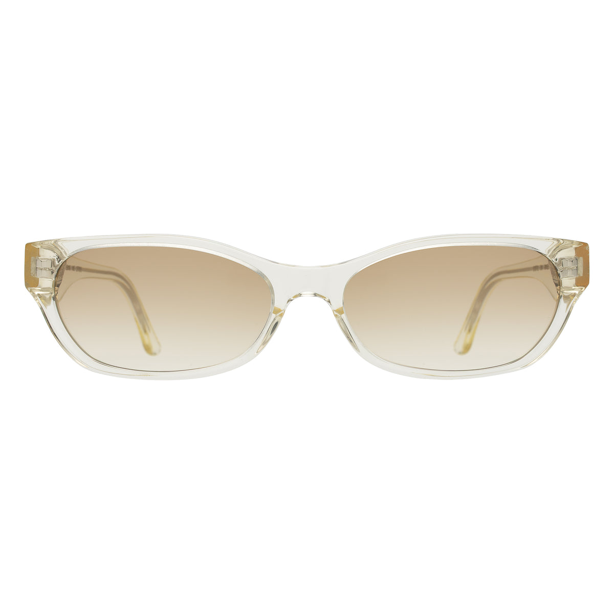 Encinitas Sunglasses in Champagne with Taupe Gradient lenses, front view