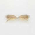 Front view of Encinitas Sunglasses in Champagne/Taupe Gradient