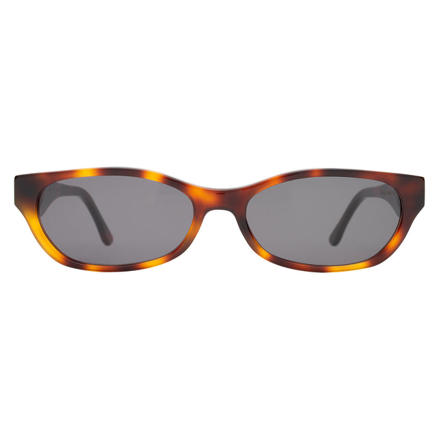 Encinitas Sunglasses front view in Havana with Grey