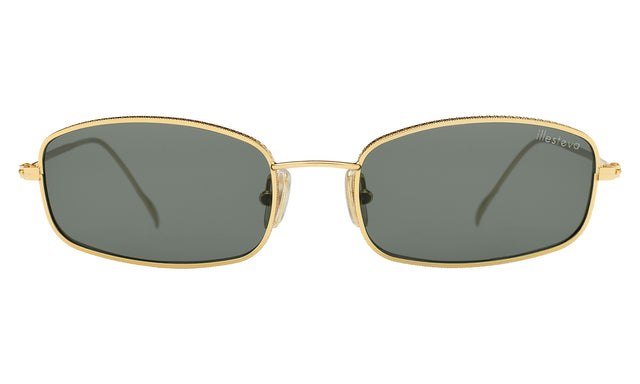 Flushing Sunglasses in Gold with Olive Flat