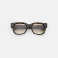 Front view of Francesco Sunglasses in Flame/Taupe Gradient