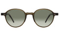 Front view of Frankfurt Sunglasses in Green/Olive Gradient