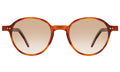 Front view of Frankfurt Sunglasses in Red Havana/Taupe Gradient