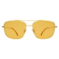Front view of Frankie Sunglasses in Gold/Honey Flat See Through