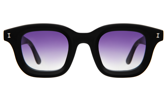 George Sunglasses in Black with Purple Flat Gradient