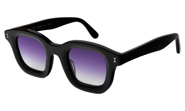 George Sunglasses Side Profile in Black / Purple Flat Gradient