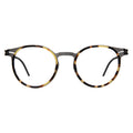 Front view of Great Jones Titanium Optical in Tortoise/Matte Silver/Optical