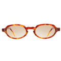Front view of Hamburg Sunglasses in Gold Amber/Taupe Flat Gradient