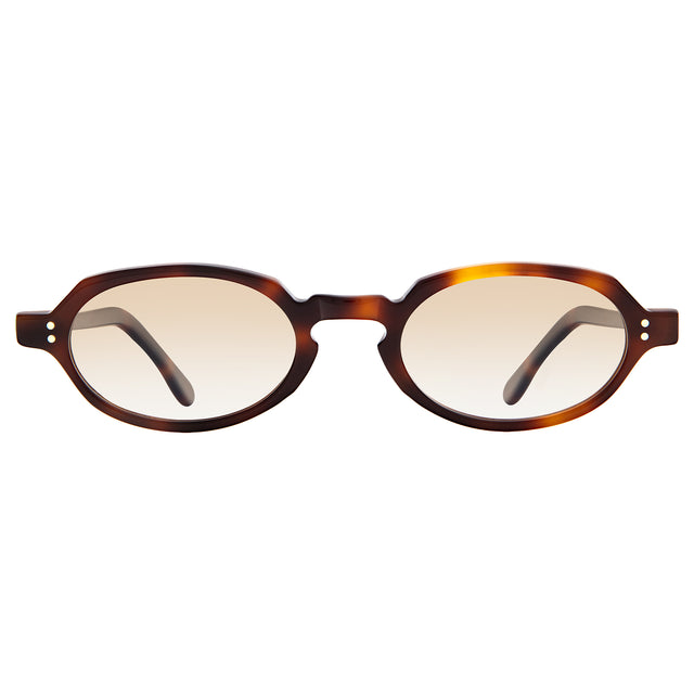 Hamburg Sunglasses front view in Havana with Taupe Flat Gradient