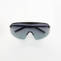 Front view of Hopper Sunglasses in Matte Black/Grey Gradient