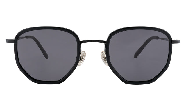 Hunter Ace Sunglasses front view in Matte Black with Grey