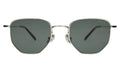 Front view of Hunter Sunglasses in Silver/Olive