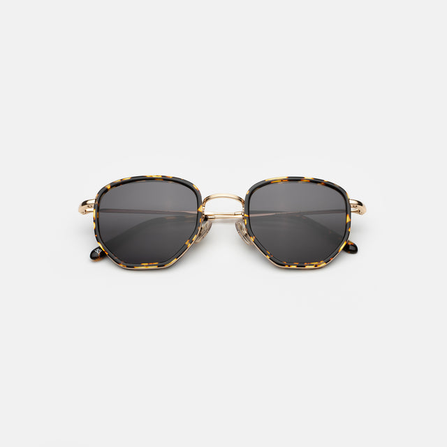 Hunter Ace Sunglasses side view in Flame/Gold / Grey