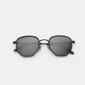 Front view of Hunter Ace Sunglasses in Matte Black/Grey