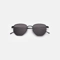 Front view of Hunter Sunglasses in All Matte Black/Grey