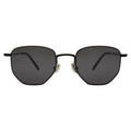 Front view of Hunter Sunglasses in All Matte Black/Grey