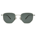 Front view of Hunter Sunglasses in Silver/Olive