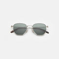 Front view of Hunter Sunglasses in Silver/Olive