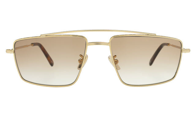 Jane Sunglasses front view in Gold with Taupe Gradient