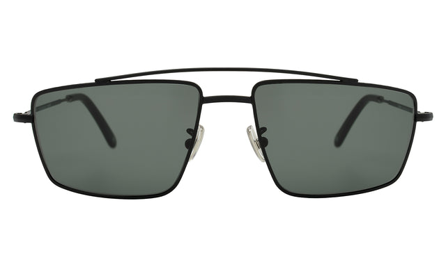 Jane Sunglasses front view in Matte Black with Olive