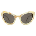 Front view of Kim Shui x illesteva in Savannah Cream Marble/Grey
